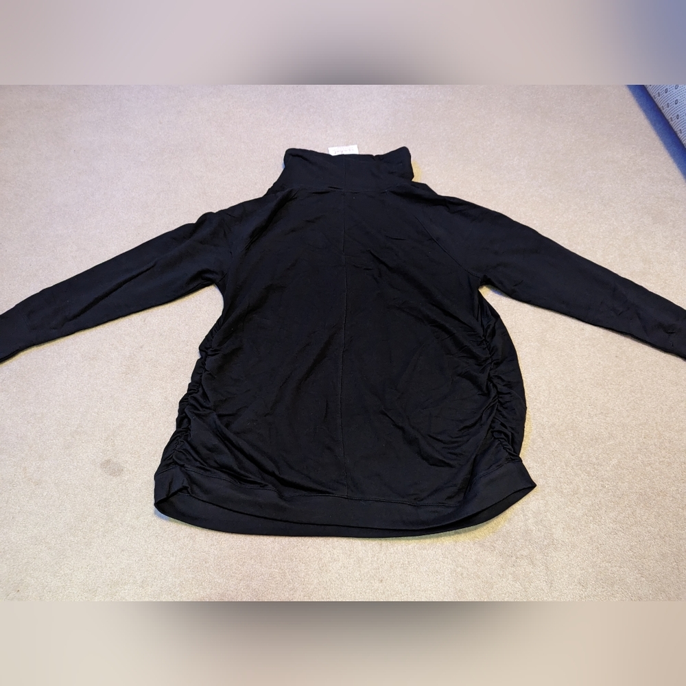 Isabel maternity by Ingrid & Isabel black turtleneck w/ drawstrings top - Picture 12 of 13